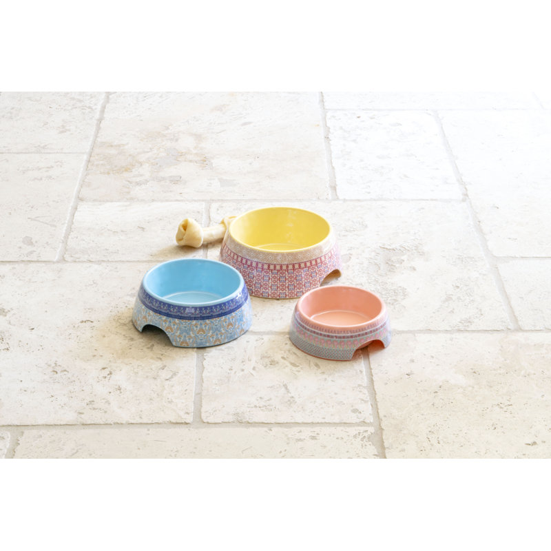 Bol en mélamine pour animaux Flower Fields - moyen - 2,5 tasses - jaune multicolore