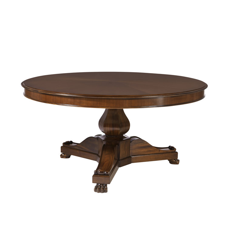 Gregory Extendable Round Solid Wood Dining Table