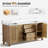 72" Free Standing Double Bathroom Vanity with Engineered Marble Top, Ceramic Sink, Backsplash-109176071-109176067