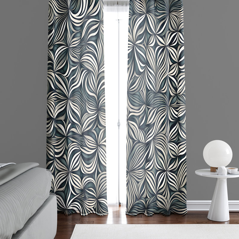 Paire de rideaux semi-transparents en polyester Eibo, L 40 po x L 61 po