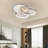 Dimmable Triple-Ring Contemporary Flush Mount Brushed Nickel