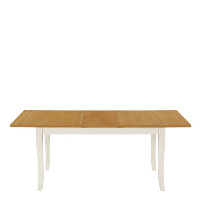 Conklin 90 cm Extendable Rectangular Wood Top Dining Table with Wood Base