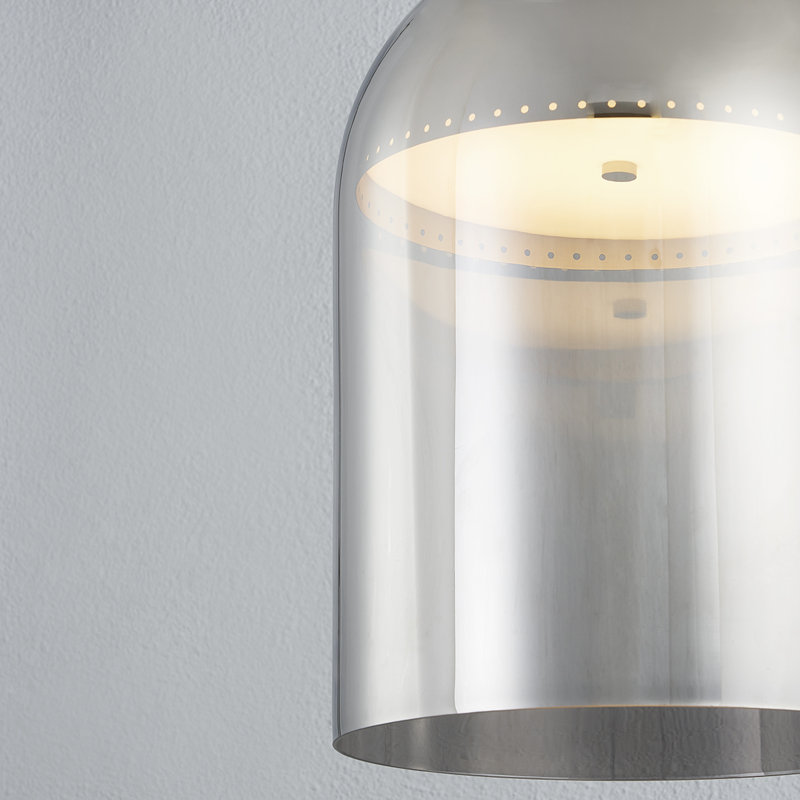 DORVAL 1 LIGHT PENDANT, 24" H x 13" W x 13" D