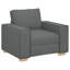 Canapé vidaXL gris foncé tissu 23,6 po-57956710-57956711