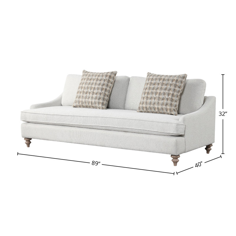 Sofa Single Reverable Cushion With 2 Pillows