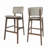 Lunor 30.5 Inch Seat Height Fabric and Rubberwood  Barstools-2030365337