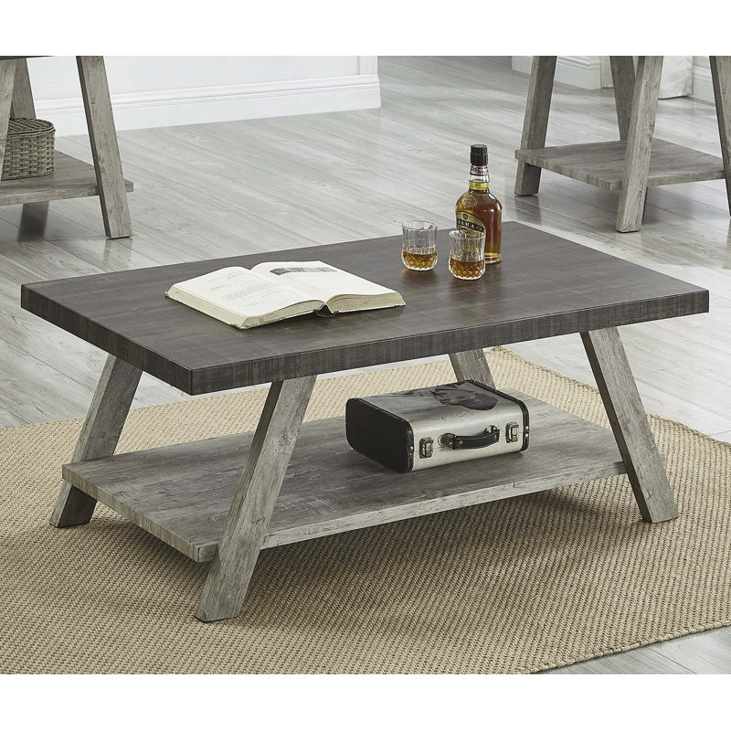 Table basse Contemporary, Noyer / gris