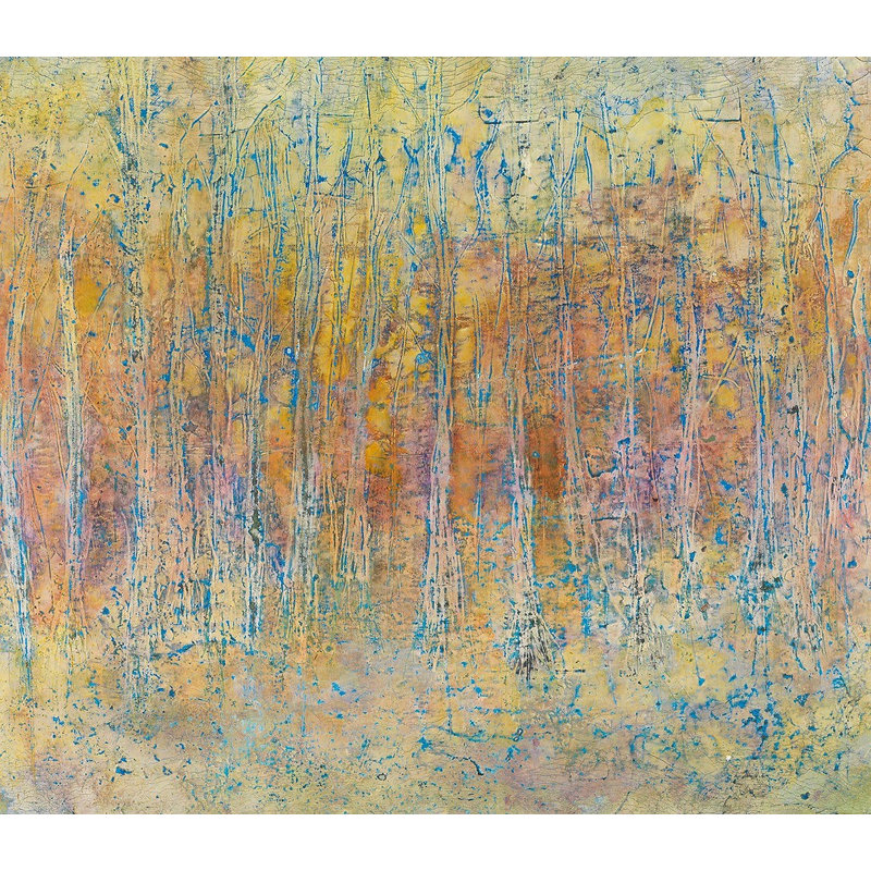 Sunset Haze Painting, Black Framed