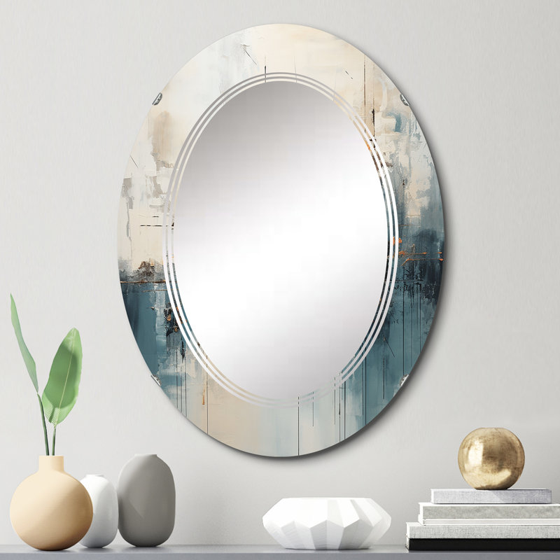Naike - Miroir mural moderne ovale, 30 po x 20 po