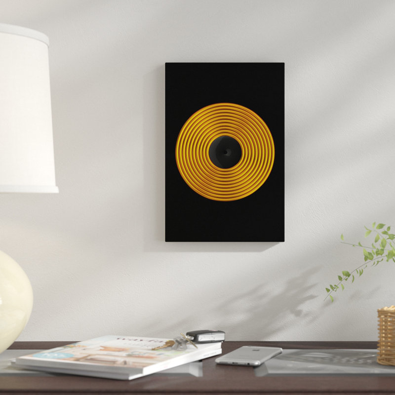 «Vinyle», impression sur toile, H 18 po x l 12 po x P 1,5 po, Toile tendue, Pas de tapis