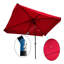 Parasol de patio rectangulaire 10X6.5Ft avec manivelle facile à soulever - Rouge pour le plaisir en plein air-1747808036