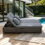 Double chaise longue d'extérieur en rotin d'extérieur avec dossier et siège réglables en osier-455059014