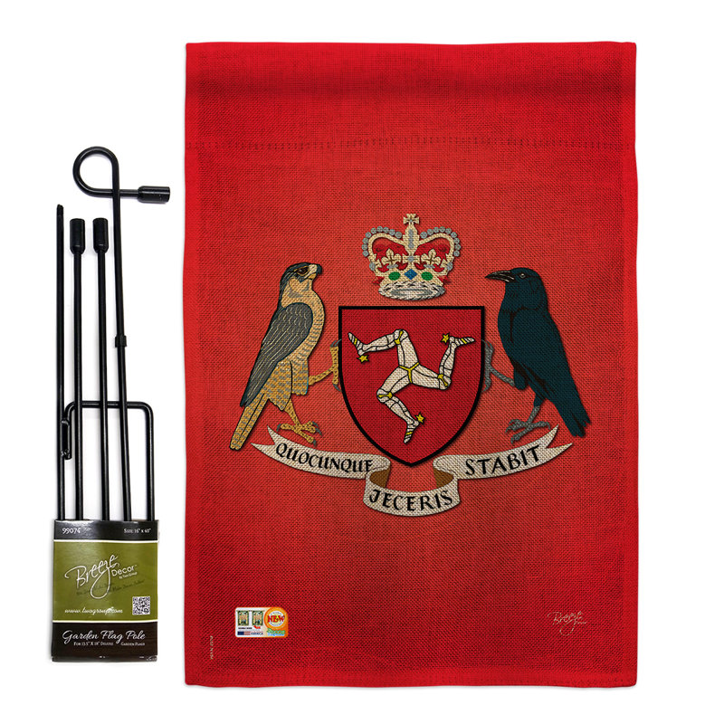 En toile jute 2 côtés 19 x 13 po nationalité ensemble de drapeau