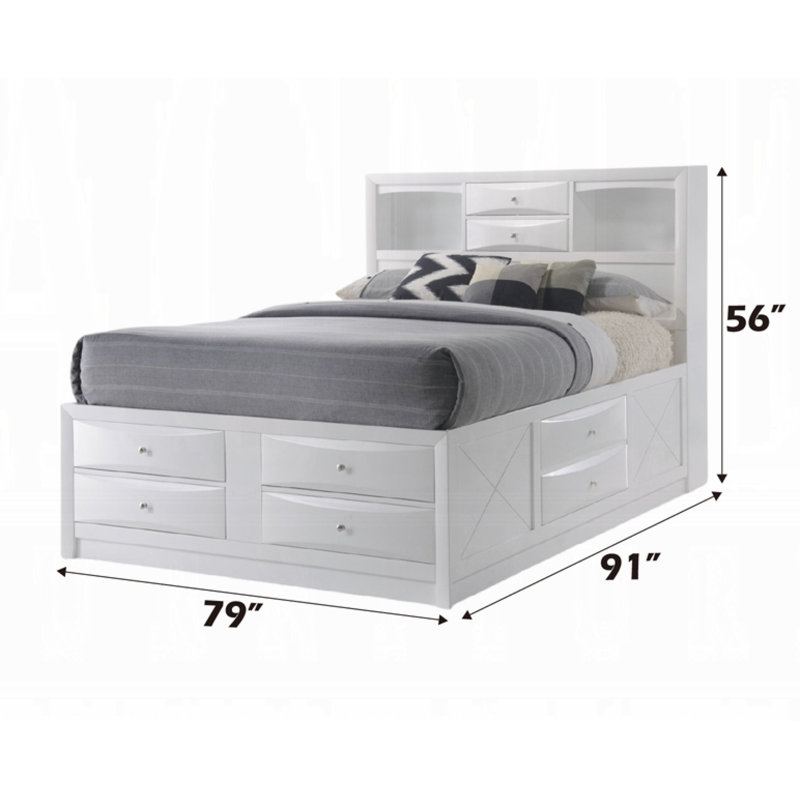 Ireland Piece Bedroom Set, White, King