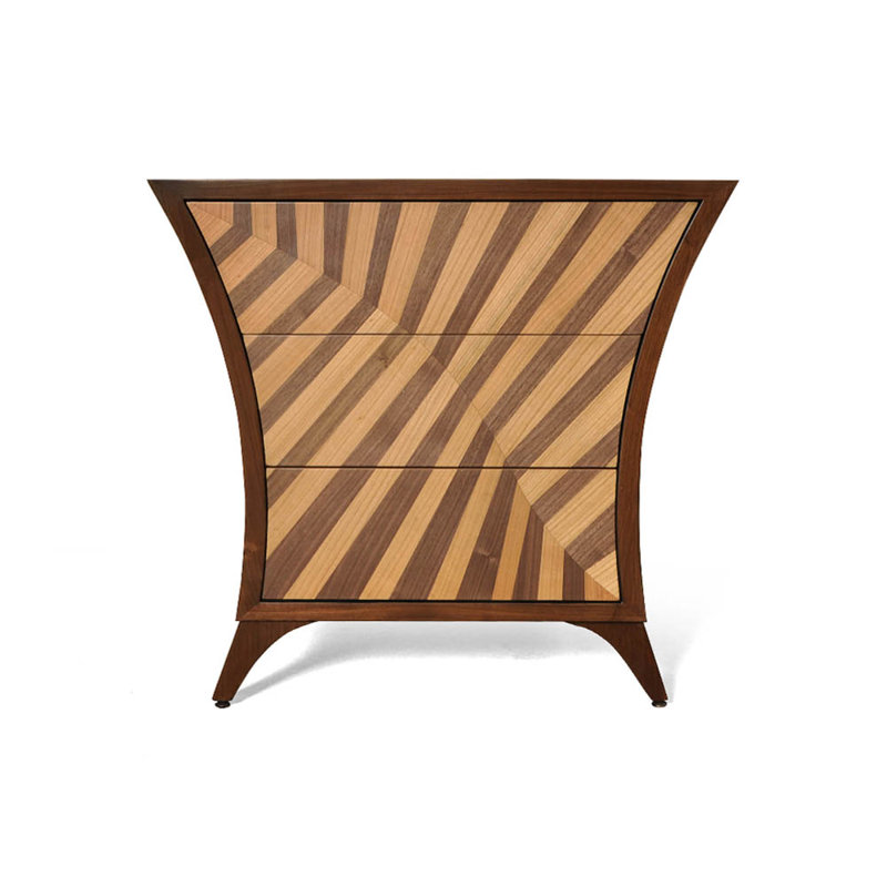 Dahen 72cm W Solid Wood Bedside Table