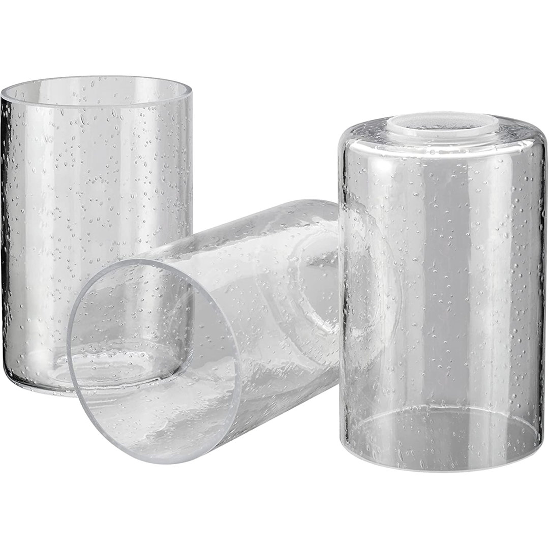 5.5'' H Glass Drum Wall Sconce Shade (Set of 3) Longshore Tides