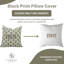 Handmade Betal Leaf Block Print Linen Pillow Cover Decorative Throw Cushion for Sofa, Couch & Home Décor-101758761