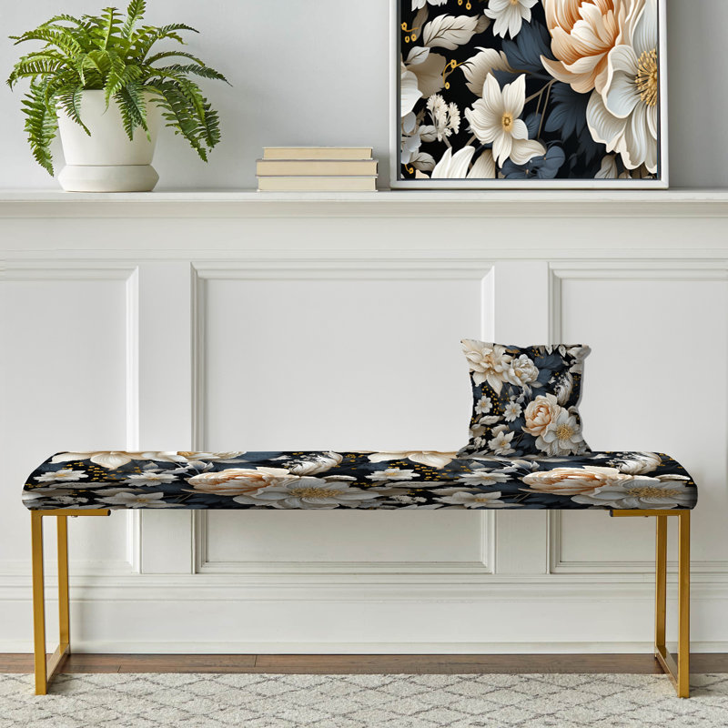 Banc floral rembourré or, Urban Victorian Chic Victorian Pattern