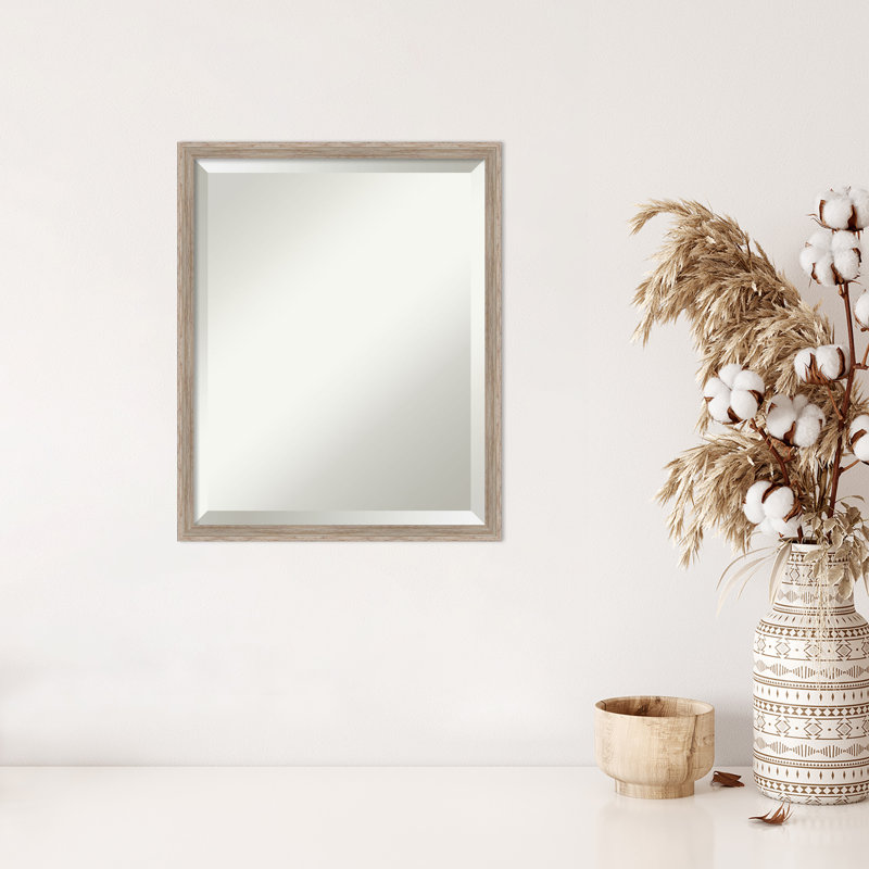 Miroir d'appoint Modeste, 25,25 po x 37,25 po, Blanc vieilli