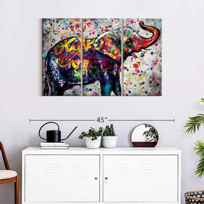 Impression sur toile Epic Colorful Elephant