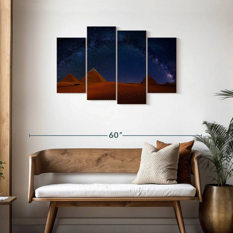 Adella Starry Sky Over Giza Pyramids, 27" H x 43" W