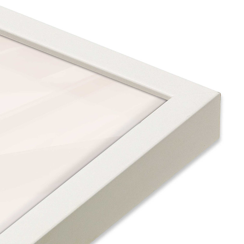 Mindful Gaze Set of 2 Print on Archival Matte Paper in Frame, 11" H x 9" W, Opaque White