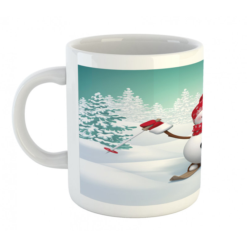Grande tasse à café bonhomme de neige couverte