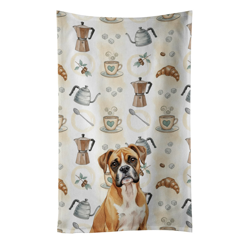 Boxer Coffee Bar Kitchen Towel, Boxer