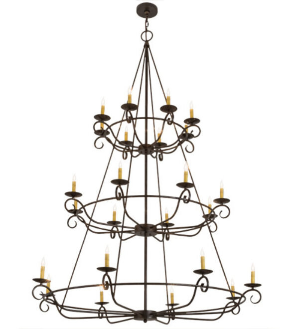 Estrella 24 - Light Chandelier, Gilded Tobacco, No Shade