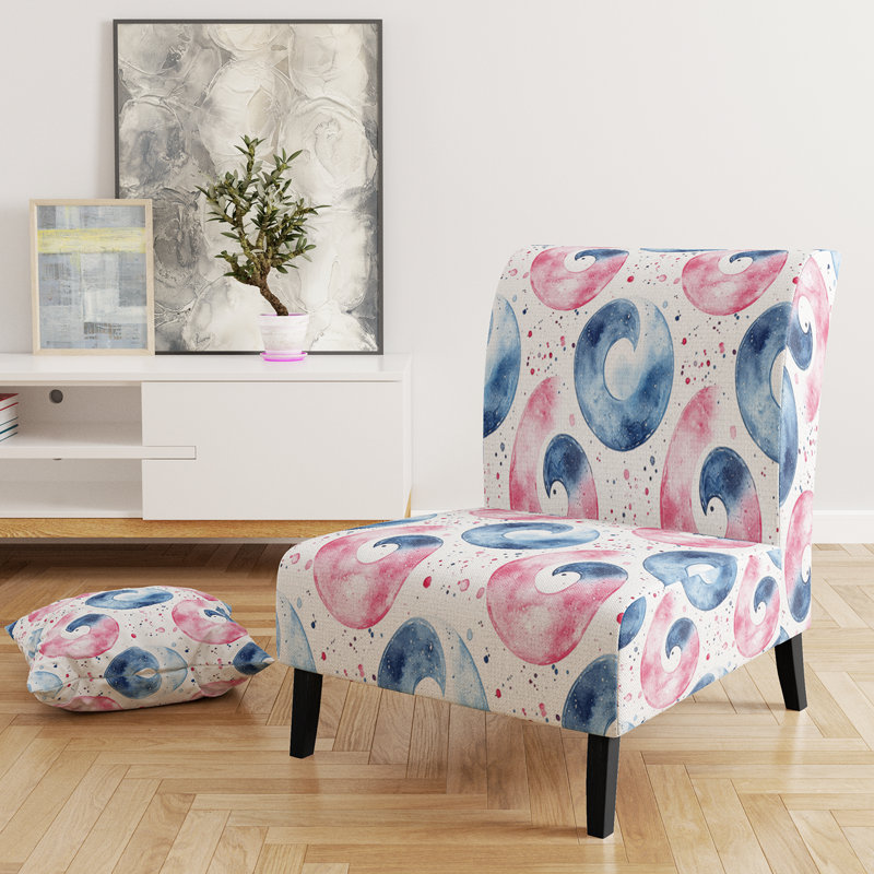 Fauteuil de chambre rouge Symbole pour filles - Fauteuil de chambre rouge pastel Yin Yang, Pantoufle sans accoudoirs