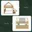 Cadre de lit mezzanine en bois avec tente-1256699513-1256699399