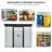 8Ft X 6Ft Outdoor Metal Storage With Lockable Sliding Doors And Transparent Plate For Garden, Lawn-123924919
