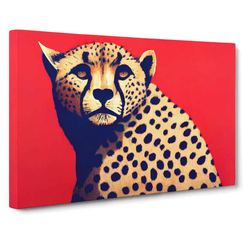 Elegant Cheetah - Wrapped Canvas, 35cm H x 50cm W x 3cm D