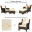 Ensemble de conversation en osier / rotin pour 5 personnes avec coussins et table basse-1649128575