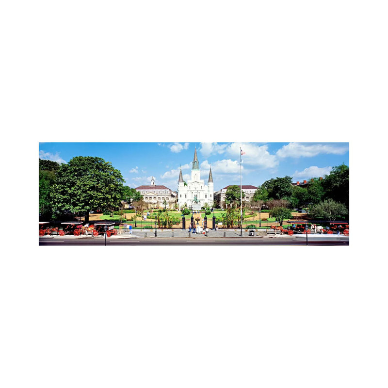 Jackson Square, New Orleans, Louisiana, USA - Wrapped Canvas Panoramic Print, 30.48 cm H x 91.44 cm W x 1.91 cm D