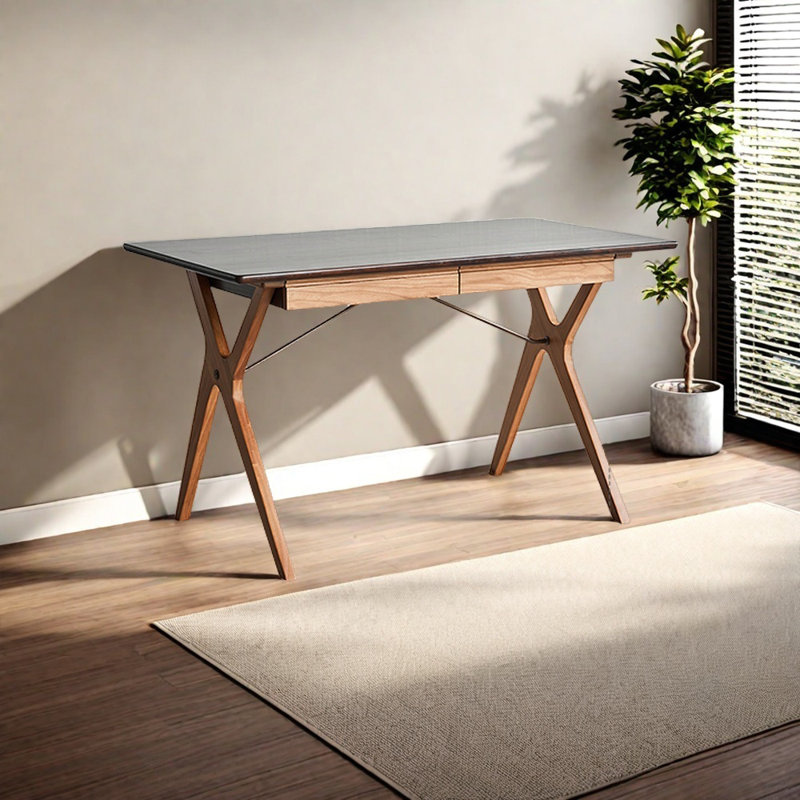 Bureau minimaliste créatif de style japonais, Brun noisette