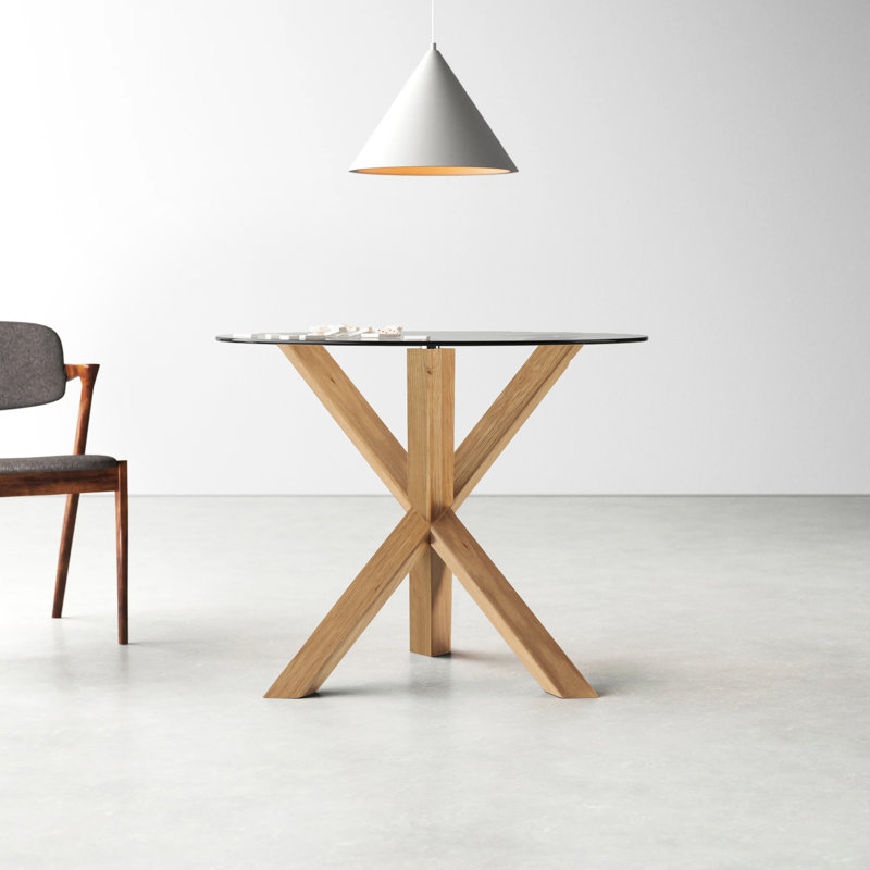 Table de salle à manger Barnett, Naturel, L 37,4 po x L 37,4 po