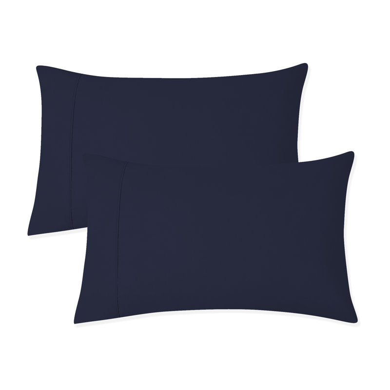 Taies d'oreiller 100% coton ultralégères, Standard, Bleu marine
