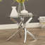 Round Glass Top Metal Base Dining Table
