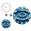 Horloge murale silencieuse en verre trempé de 30 cm, « Horloge spirale galaxie », sans tic-tac, fonctionne avec des piles AA (non incluses), décoration artistique pour la maison