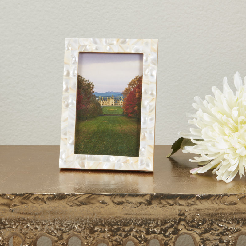 Cadre photo en nacre naturelle, 4 po x 6 po
