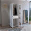Armoire-penderie Misuri avec porte double, tiroir, tringle et tablettes ouvertes-1320409769