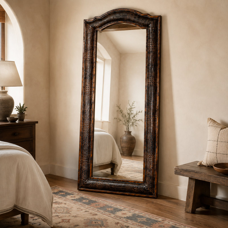 Sierra Vista 84" Embossed Leather Full-Length Floor Mirror