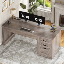 Drianna 55.1" W Engineered Wood Computer Desk