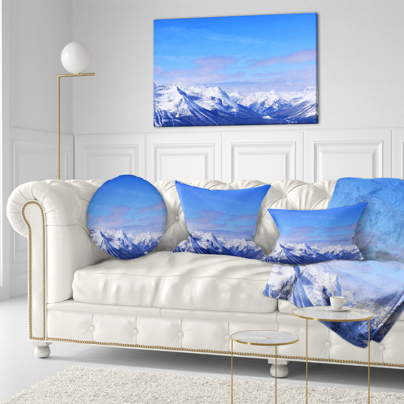 Coussin lombaire Landscape Winter Mountains, Rectangulaire, 12 po x 20 po