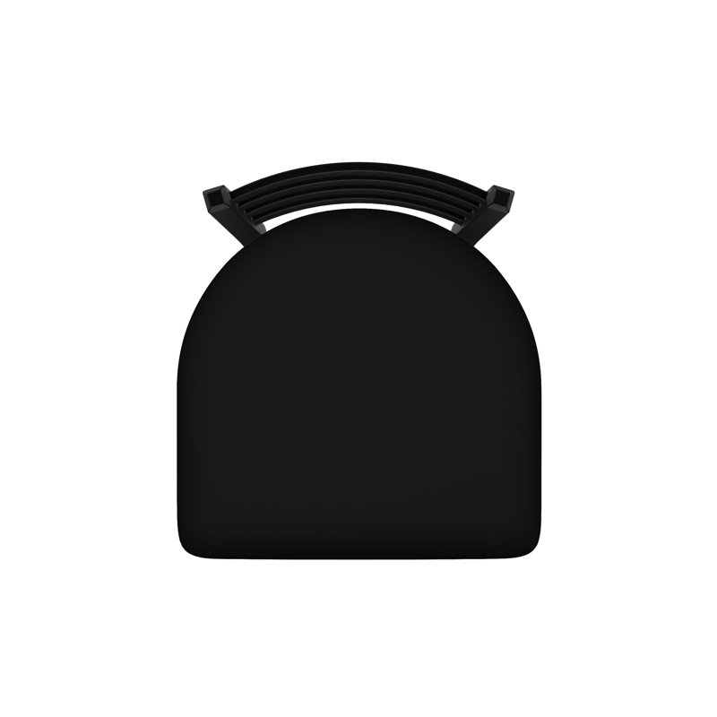 Tabouret de bar pivotant de 36" Evers, Noir froissé, Vinyle - vinyle noir, Tabouret de comptoir (siège d'une hauteur de 25 p