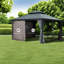 Abri et abri de jardin modernes (doit inclure le cadre), terrasse de toit en acier 10 x 12