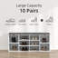Armoire de rangement pour chaussures moderne 10 paires, banc à chaussures avec coussin, étagère à chaussures d'entrée-770794222