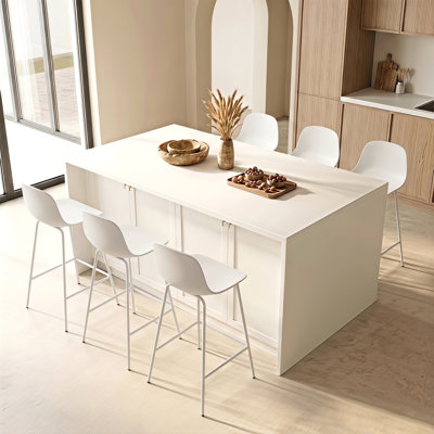 Tabouret de comptoir en polyuréthane à dossier bas H 26 po Botyo