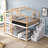 Bunk Bed House Bed With Roof Windows Blackboard And Storage Ladder  Platform Bed,bed Frame-457136792